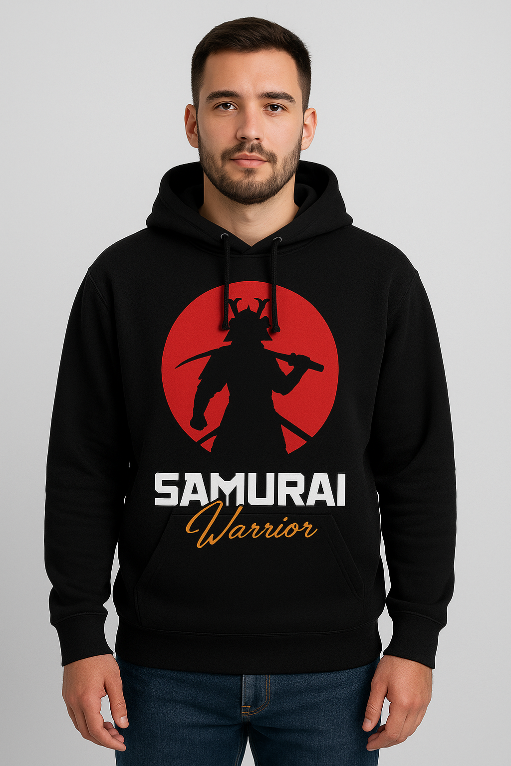 “Spirit of the Samurai Hoodie” – bold and powerful, with a sense of tradition.